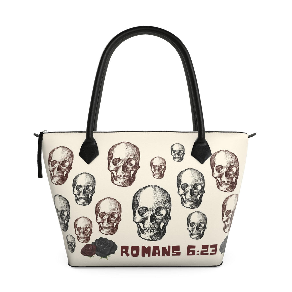 'THE SKULLS BAG' LEATHER TOTE BAG💀 TURN ME AROUND TO SEE BOTH SIDES!