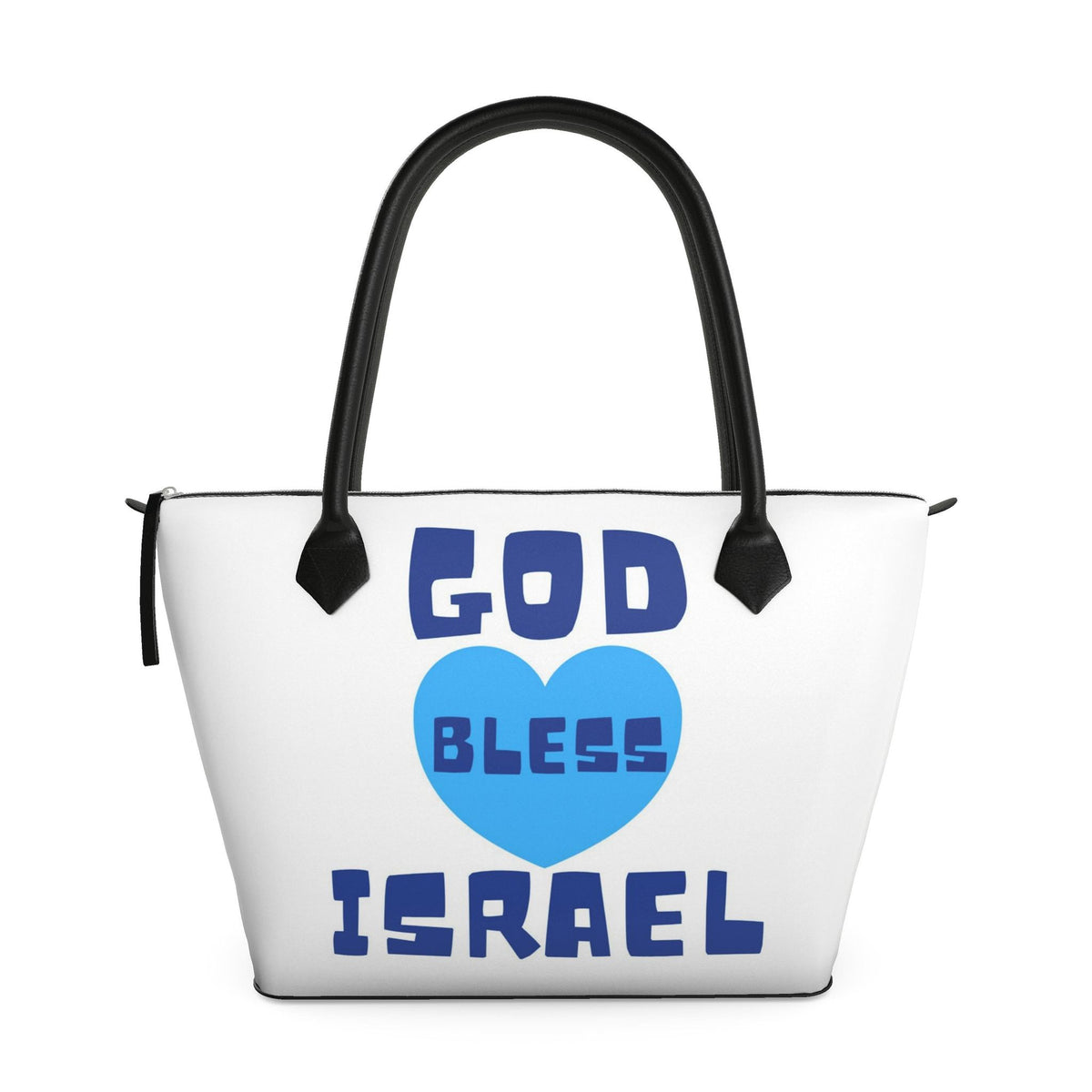 'GOD BLESS ISRAEL' LEATHER TOTE BAG🇮🇱 TURN ME AROUND TO SEE BOTH SIDES!