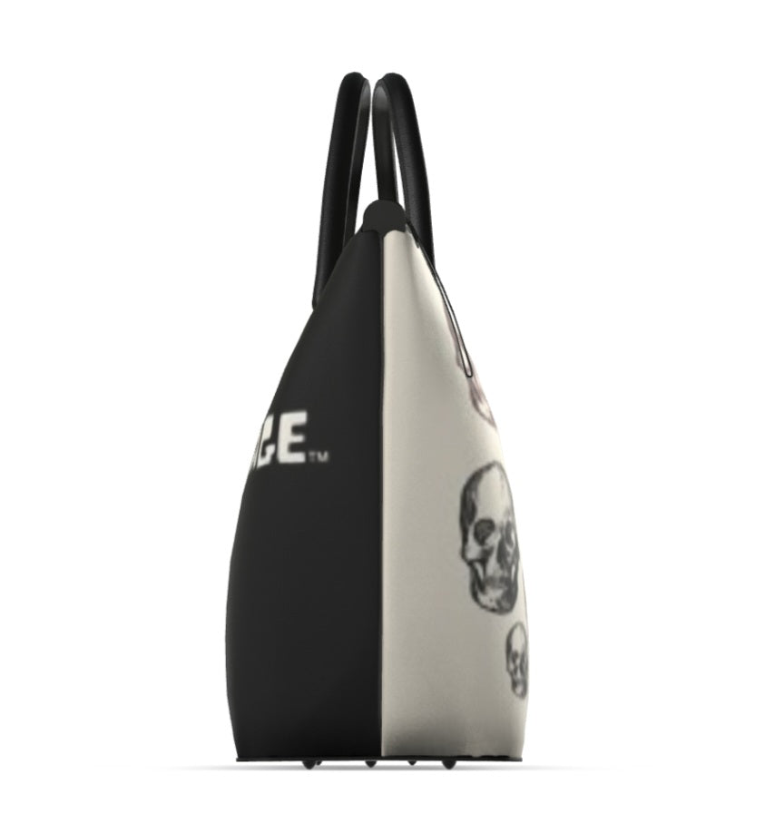 'THE SKULLS BAG' LEATHER TOTE BAG💀 TURN ME AROUND TO SEE BOTH SIDES!